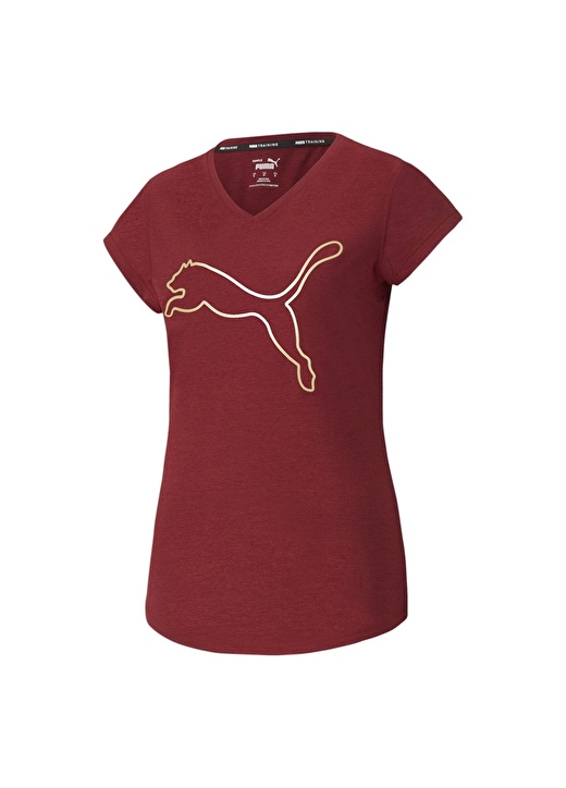 Простая красная женская футболка с круглым вырезом Puma