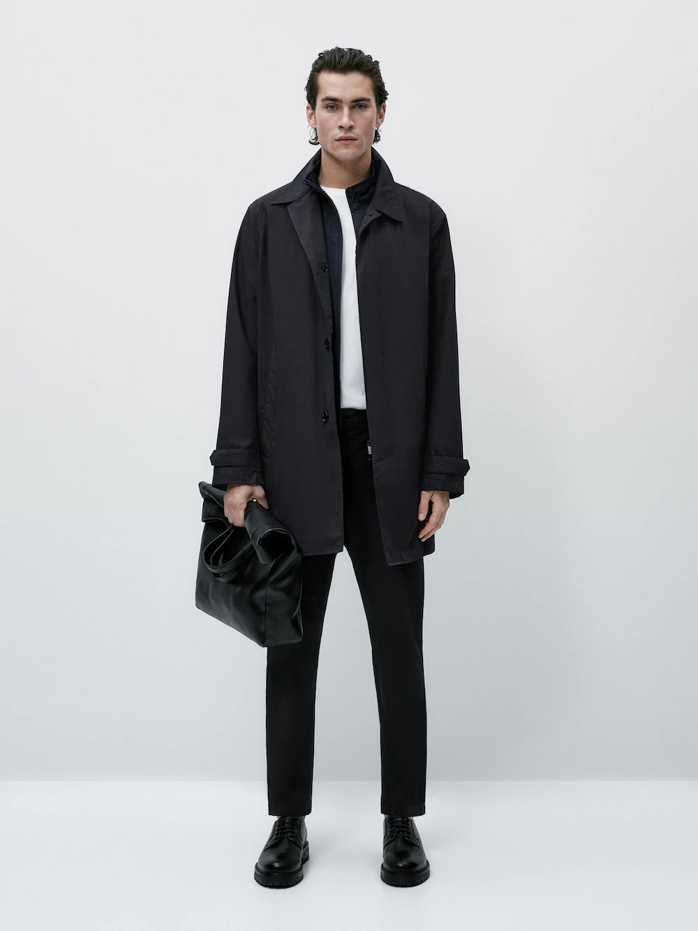 

Брюки чинос из смешанного хлопка Massimo Dutti, синий