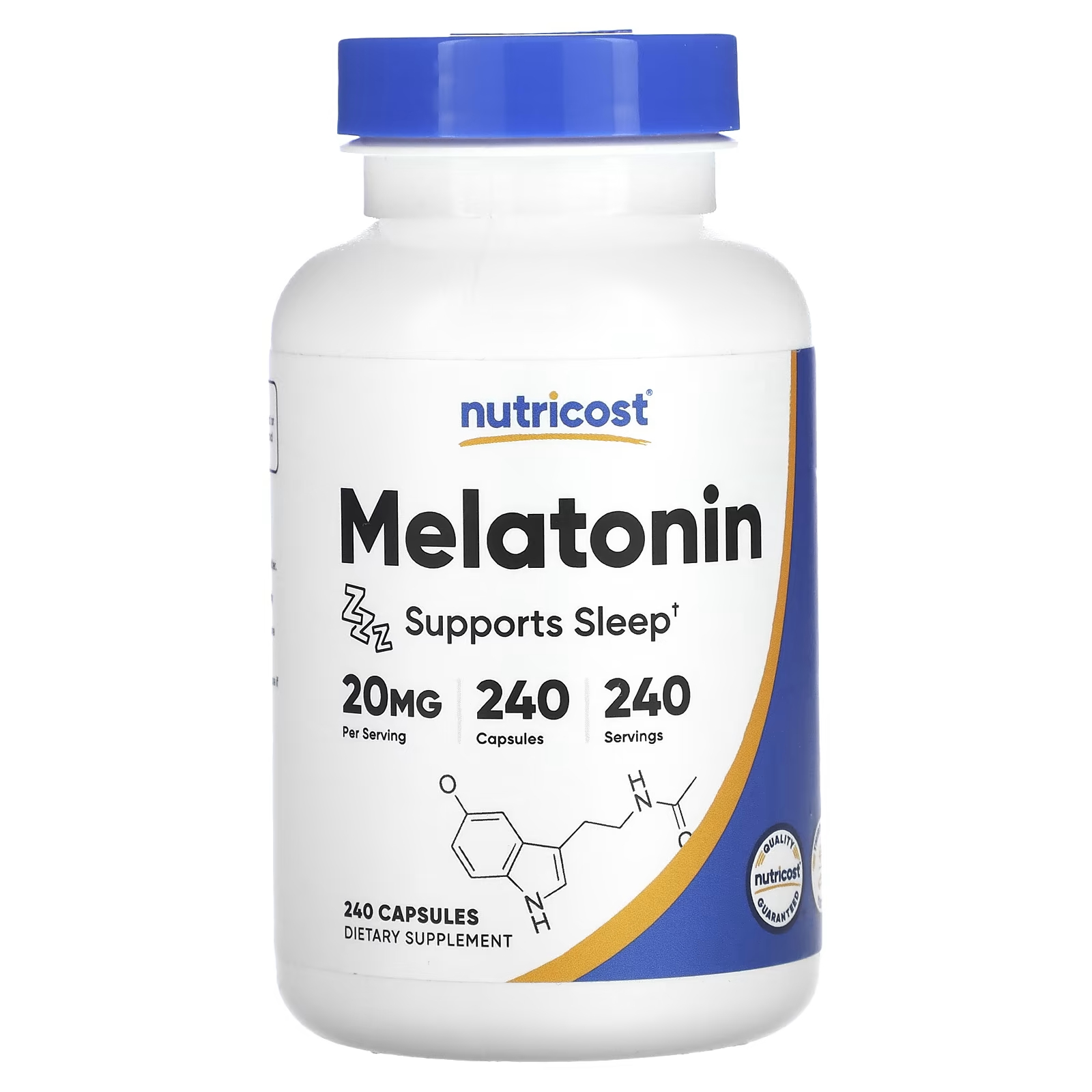Мелатонин Nutricost 20 мг, 240 капсул nutricost мелатонин 3 мг 240 таблеток