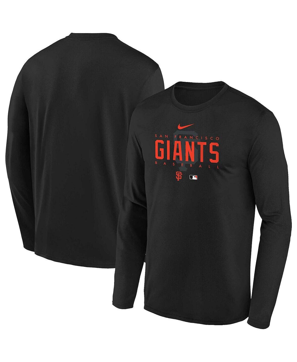 

Черная футболка с длинными рукавами Big Boys San Francisco Giants Authentic Collection Legend Performance Nike