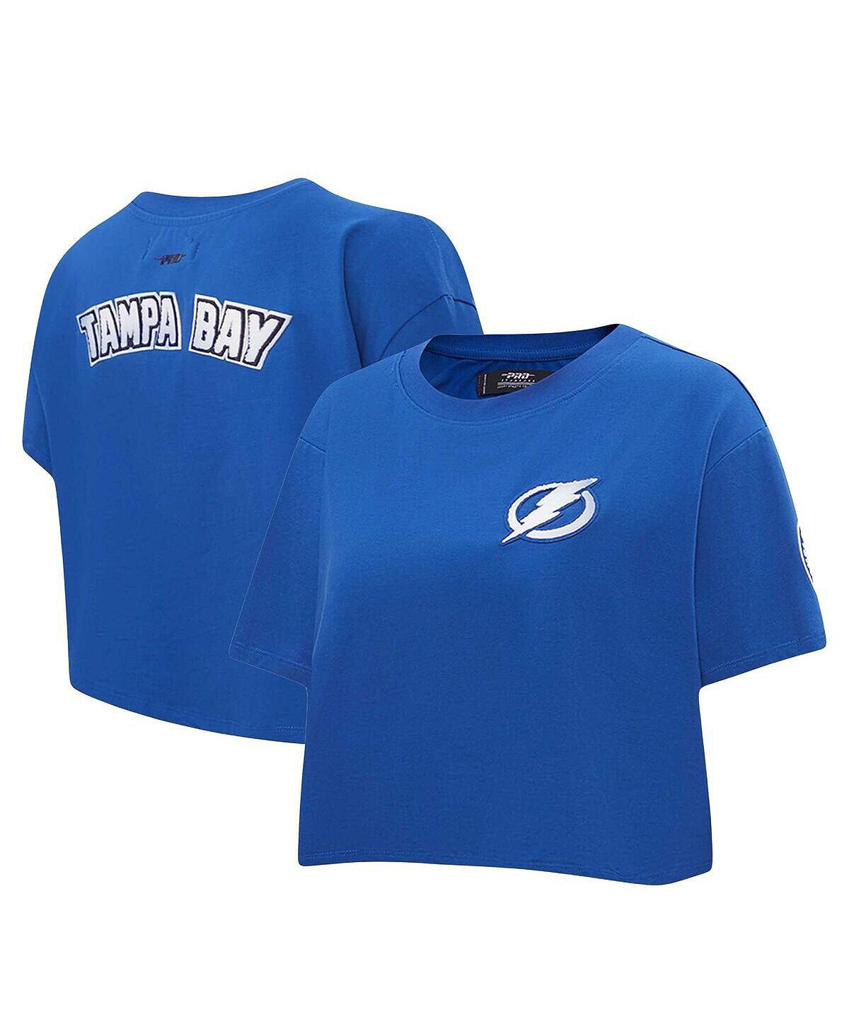 

Женская синяя укороченная футболка Tampa Bay Lightning Classic свободного кроя Pro Standard, синий