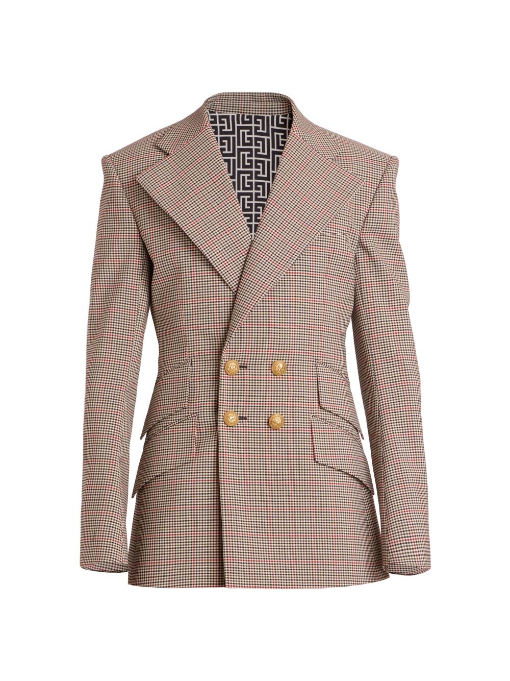 

Блейзер в клетку Prince Of Wales Balmain, черный