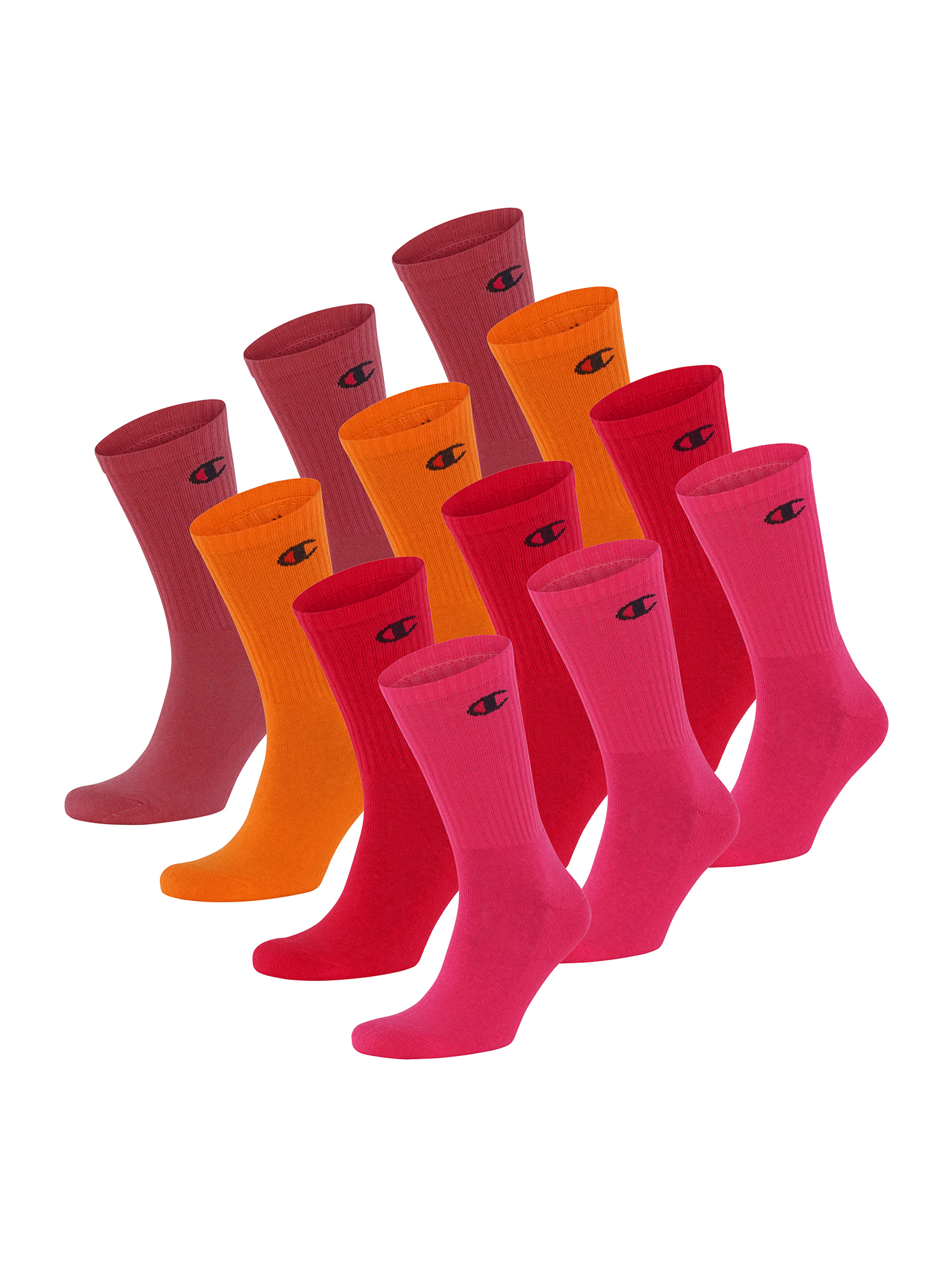 Носки Champion Freizeit Pastel Crew Socks, цвет Shades of red 21 shades of red