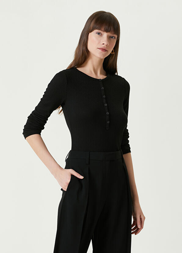 

Футболка Henley с длинными рукавами Rag&Bone, черный