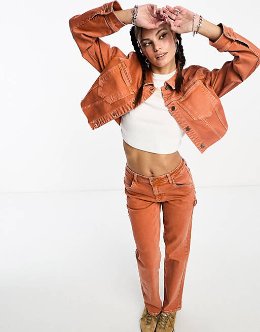 

Оранжевая джинсовая куртка Guess Originals, Оранжевый