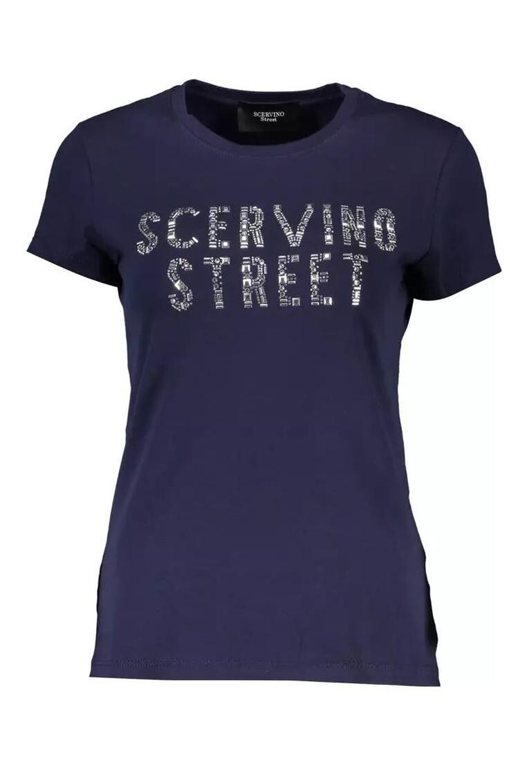 

Хлопковая футболка it с блестящим логотипом Scervino Street, синий