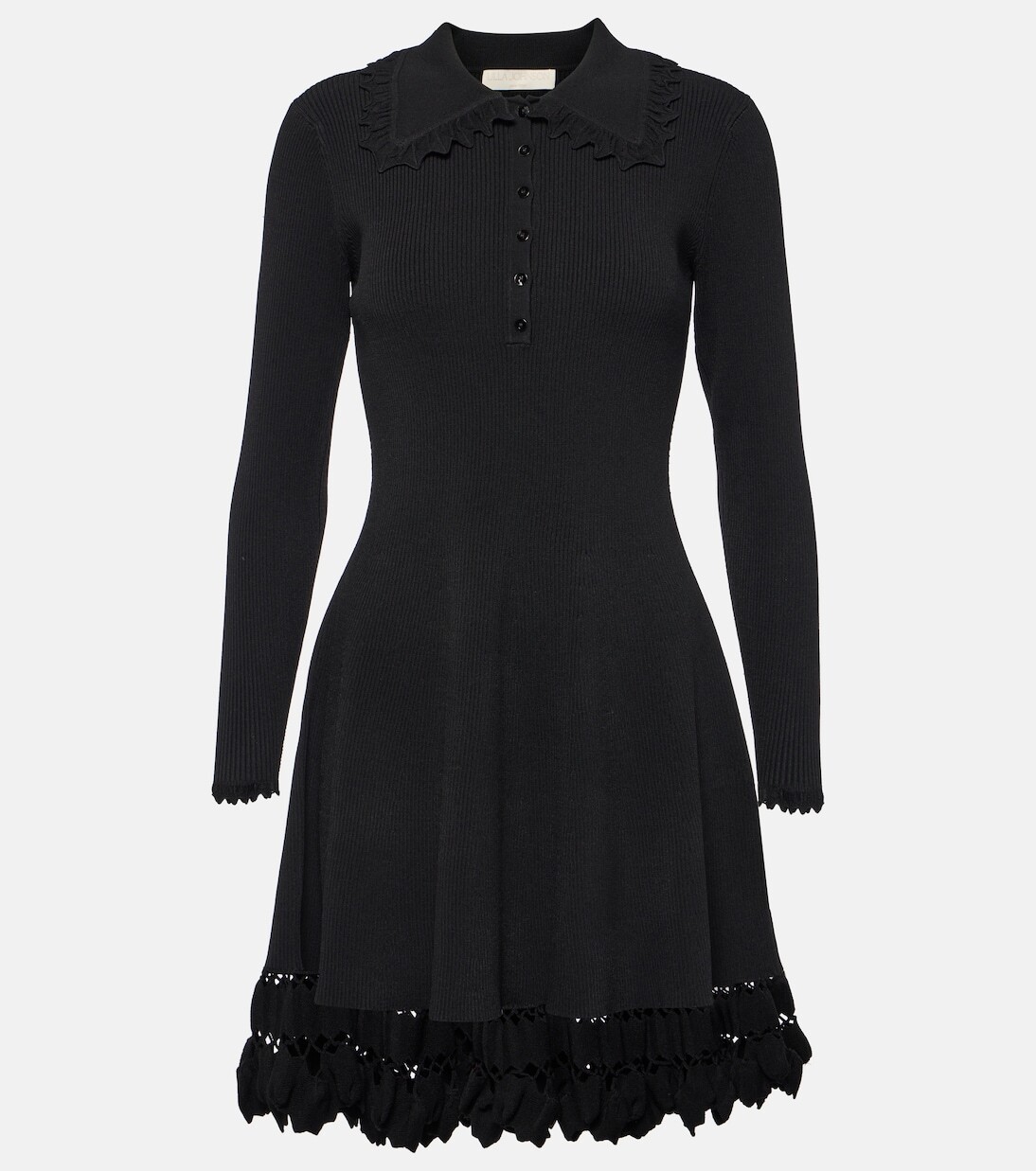 

Мини-платье cybil в рубчик с оборками Ulla Johnson, красный