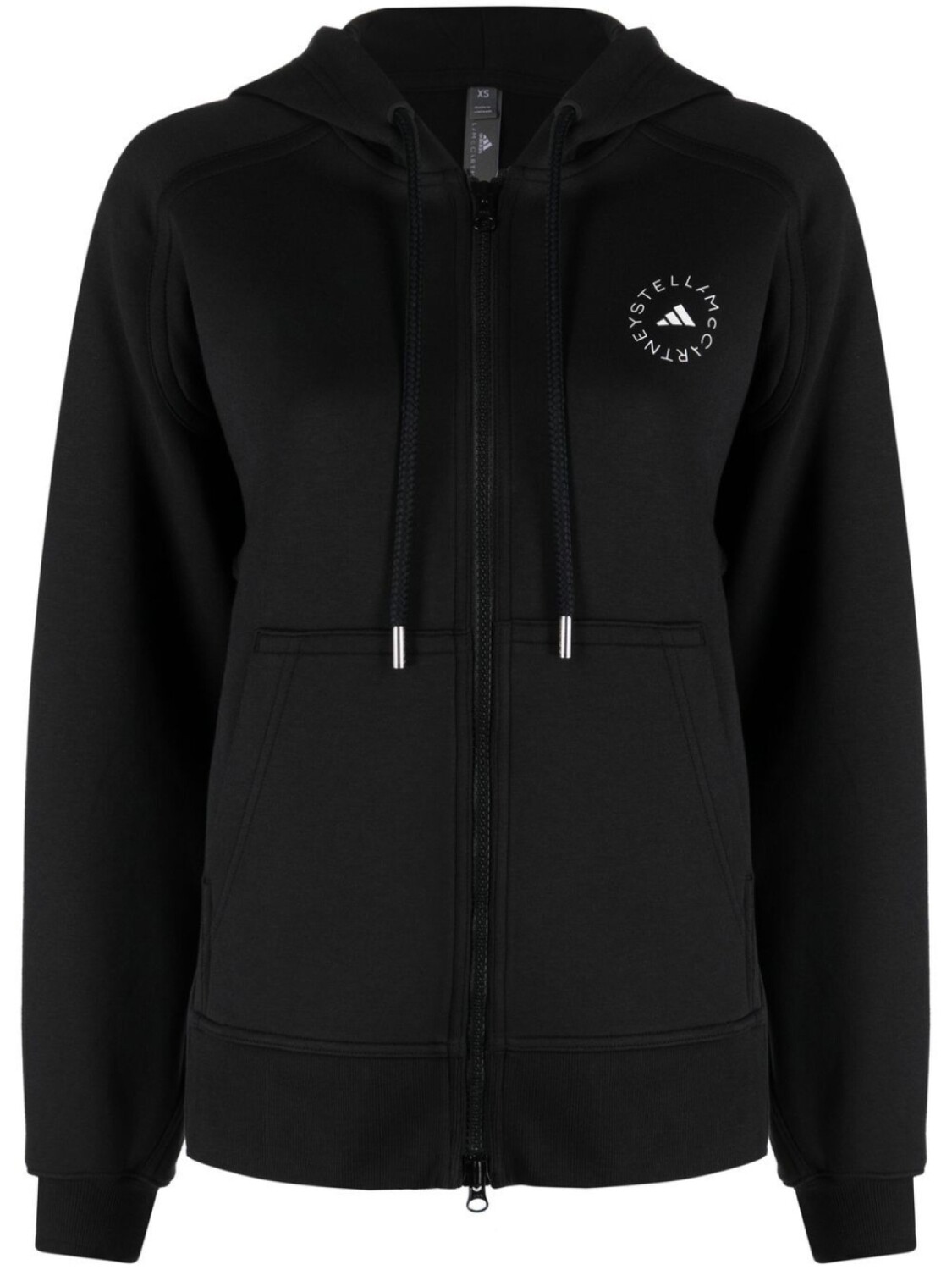 

adidas by Stella McCartney худи на молнии с логотипом, черный