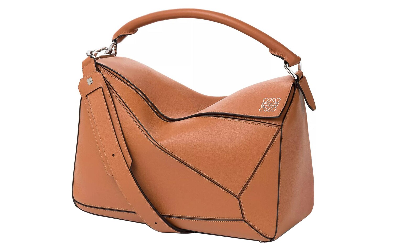 

Сумка мужская Loewe Puzzle Series кожаная через плечо, коричневая