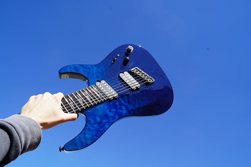 Электрогитара Schecter DIAMOND SERIES Reaper-7 Elite Multiscale - Deep Ocean Blue 7-String Electric Guitar