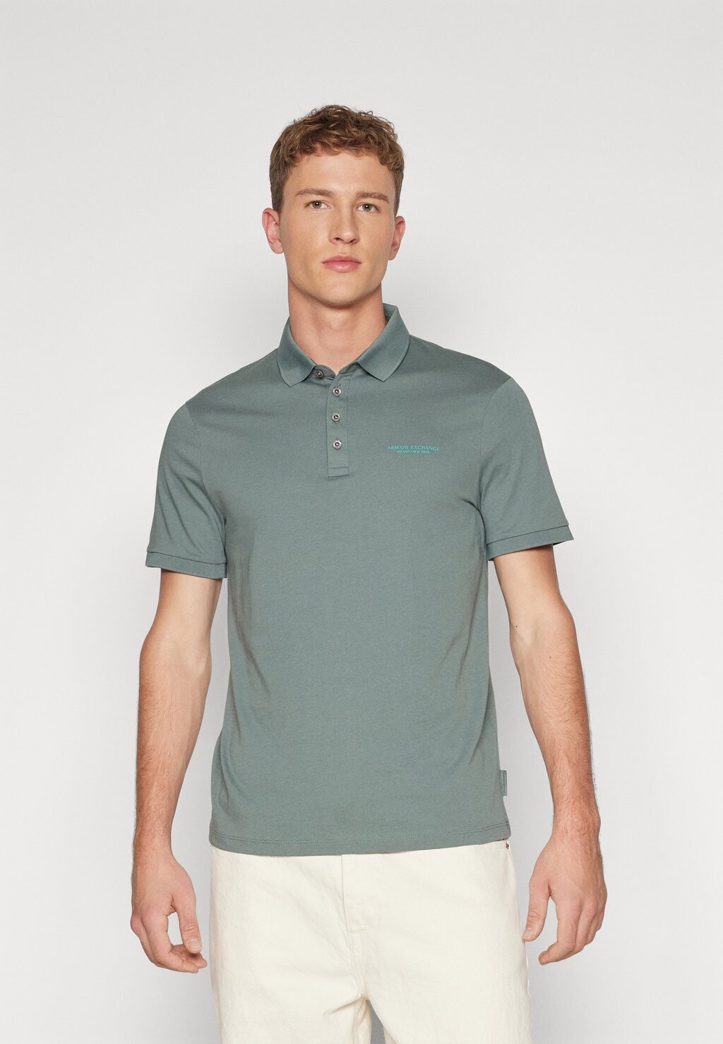 

Рубашка поло Armani Exchange, зеленый