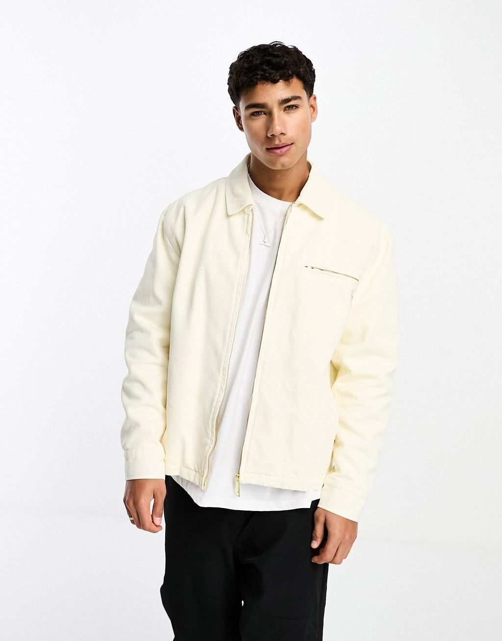 

Бежевая куртка на молнии River Island, Бежевый