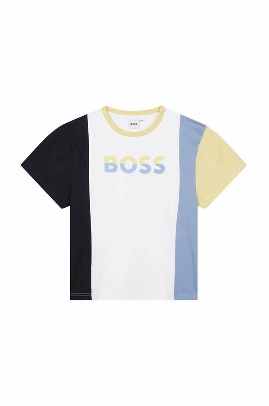 

Детская хлопковая футболка BOSS, белый