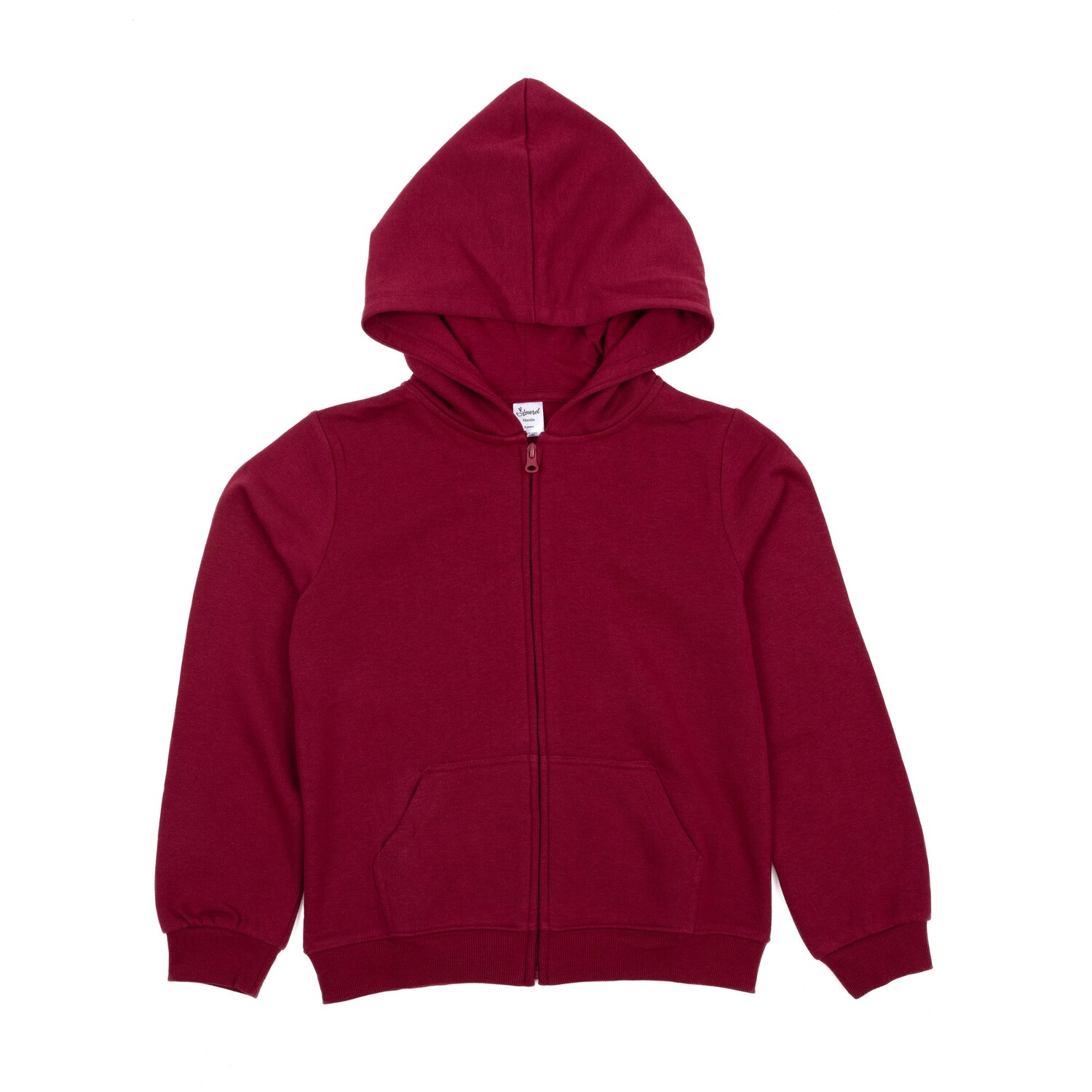 

Детская толстовка на молнии, классический однотонный цвет Leveret, цвет Maroon