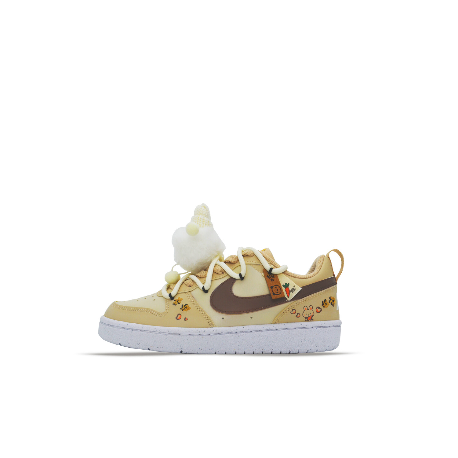 

Кроссовки Nike Court Borough Skateboarding Shoes Women's Low-top Off-white/orange, цвет Apricot Cream