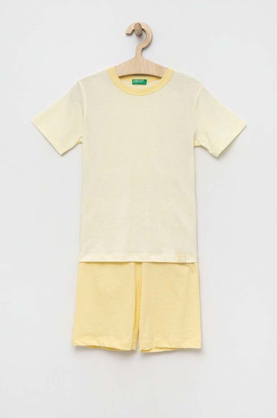 

Детская шерстяная пижама United Colors of Benetton, желтый