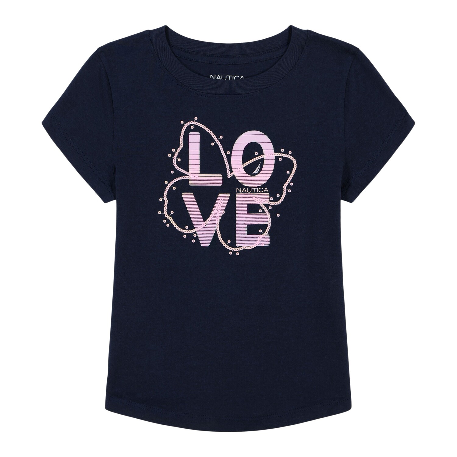 

Футболка Nautica Little Girls с омбре Love и пайетками (4-6X), цвет Algae Green