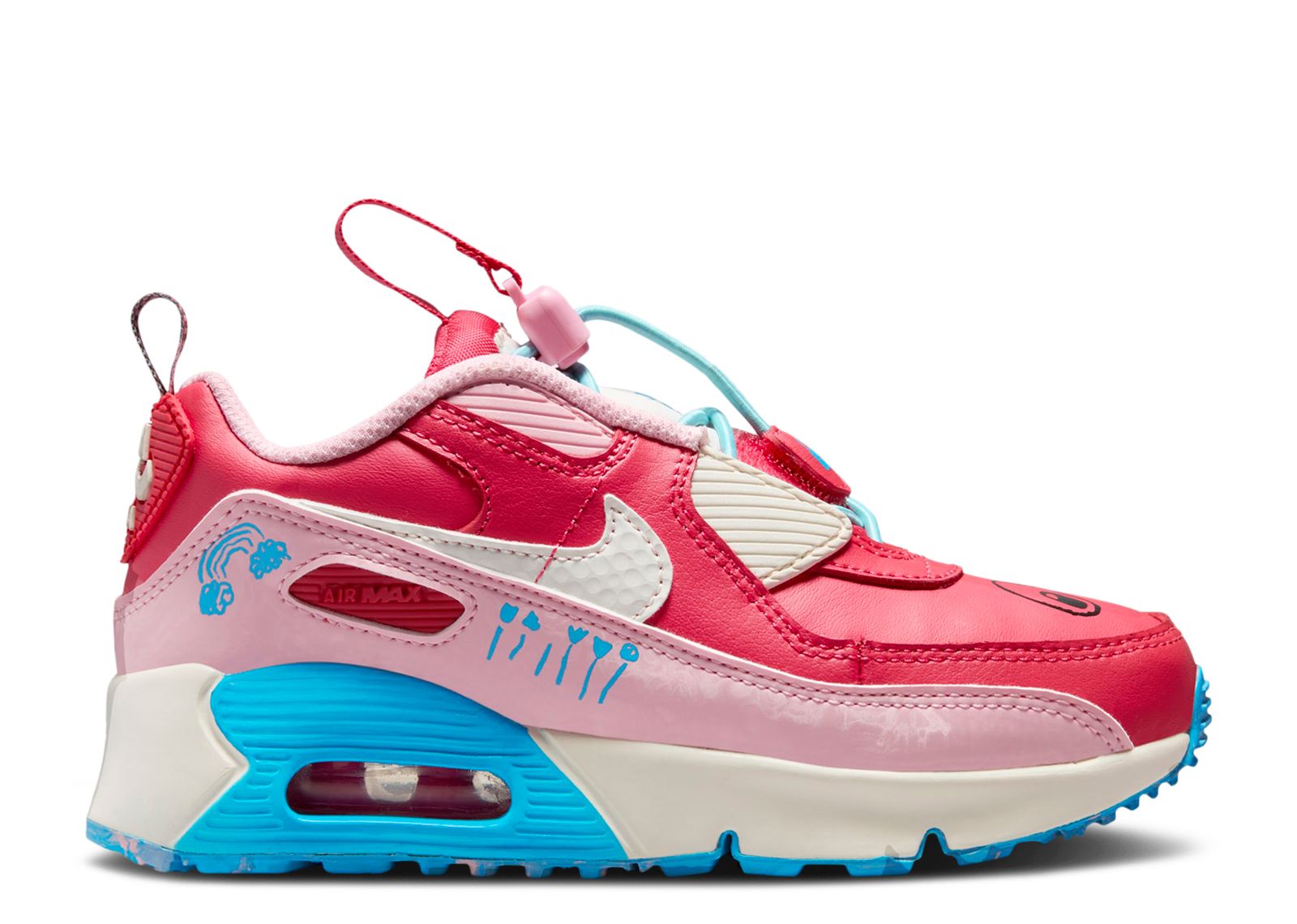 

Кроссовки Nike Air Max 90 Toggle Se Ps 'Light Fusion Red Blue Lightning', красный