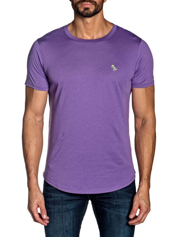 Хлопковая футболка с круглым вырезом «Динозавр Пима» Jared Lang, фиолетовый