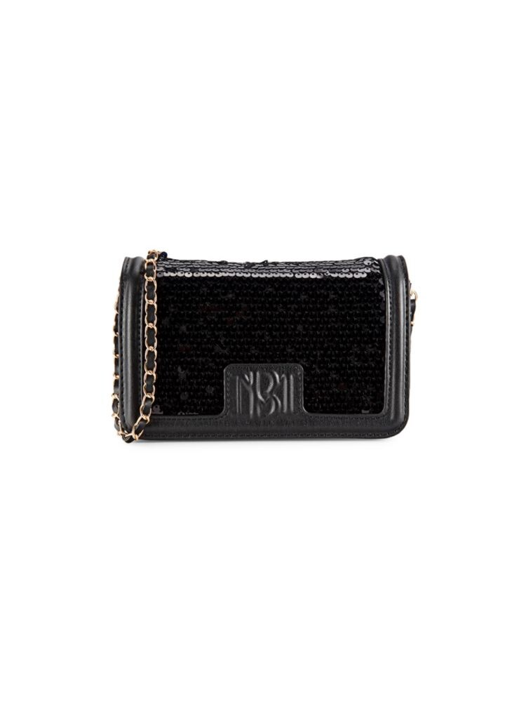 

Сумка через плечо с пайетками Badgley Mischka, черный