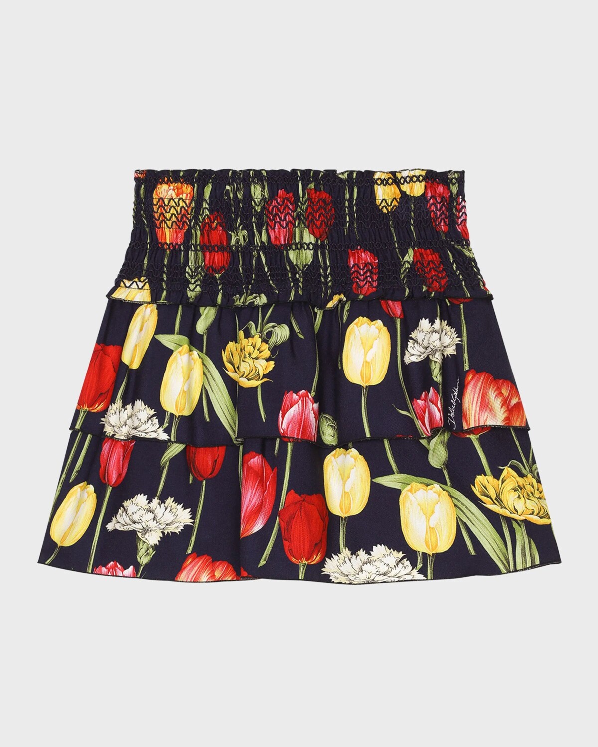 

Юбка-присборка с принтом тюльпанов для девочек, размер 4–6 Dolce&Gabbana, цвет Multiprint