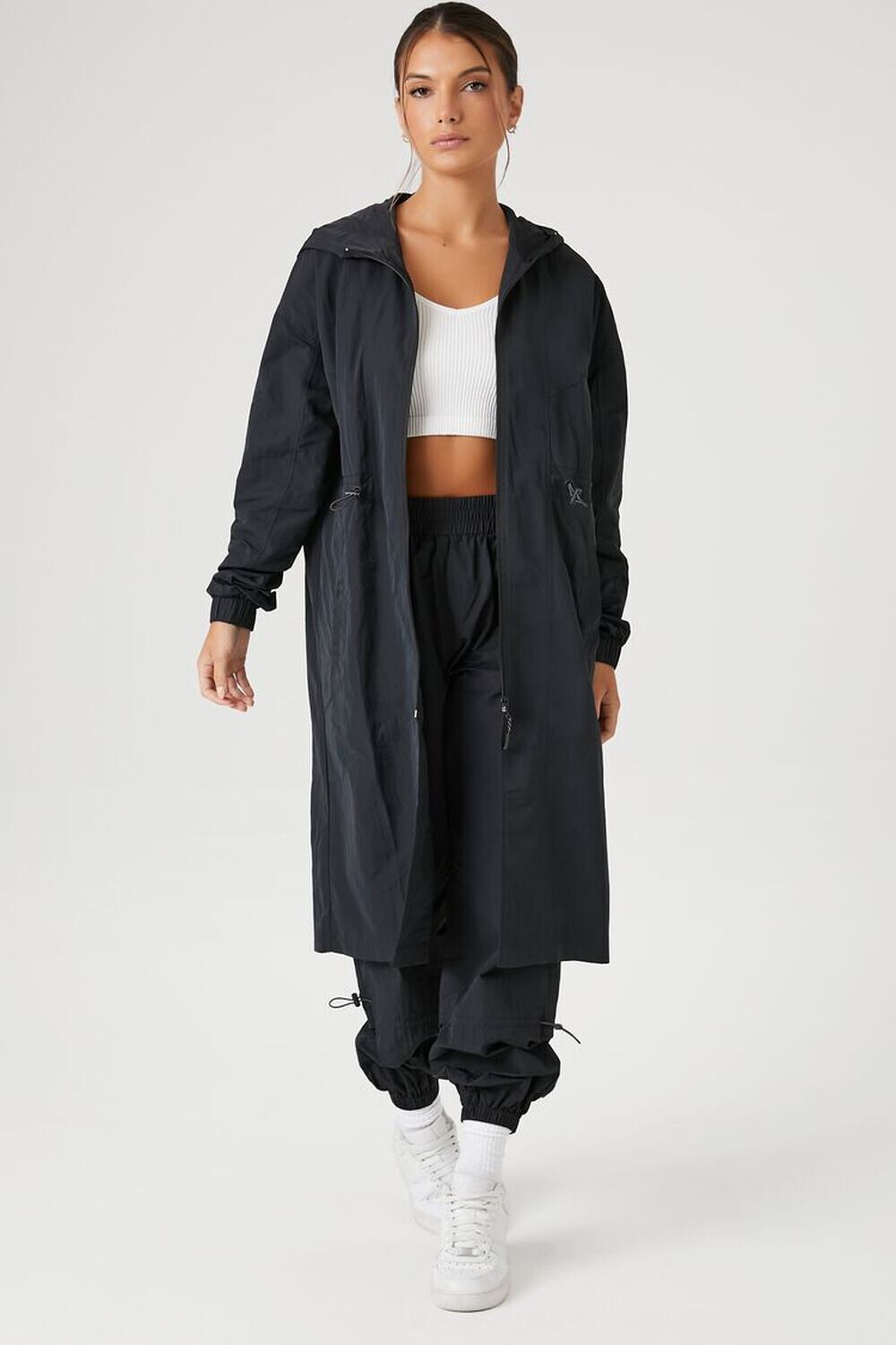

Удлиненная ветровка Active Forever 21, черный