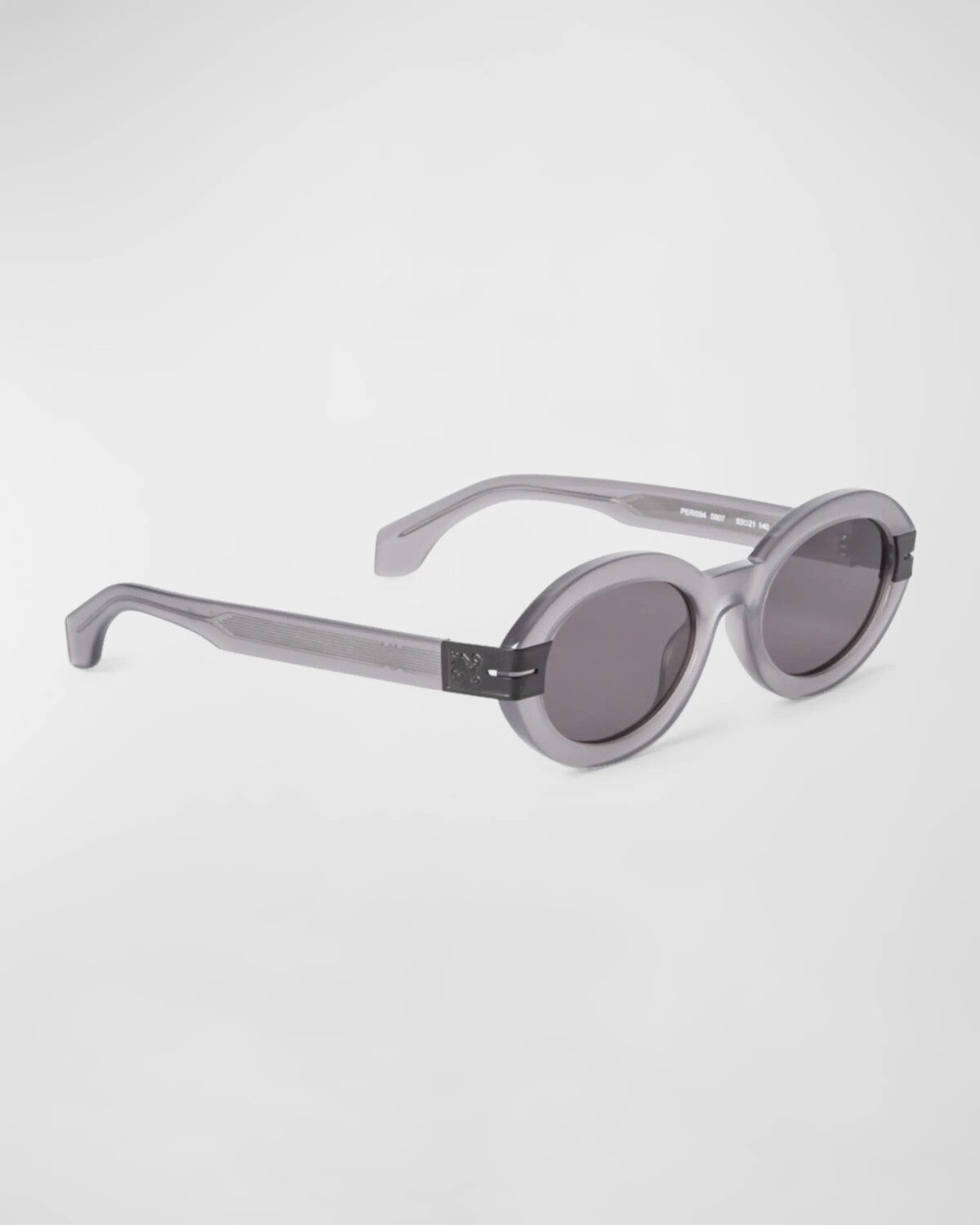 

Мужские овальные солнцезащитные очки Harmony из ацетата Palm Angels, цвет 0907 Trasparent Gray Dark Grey