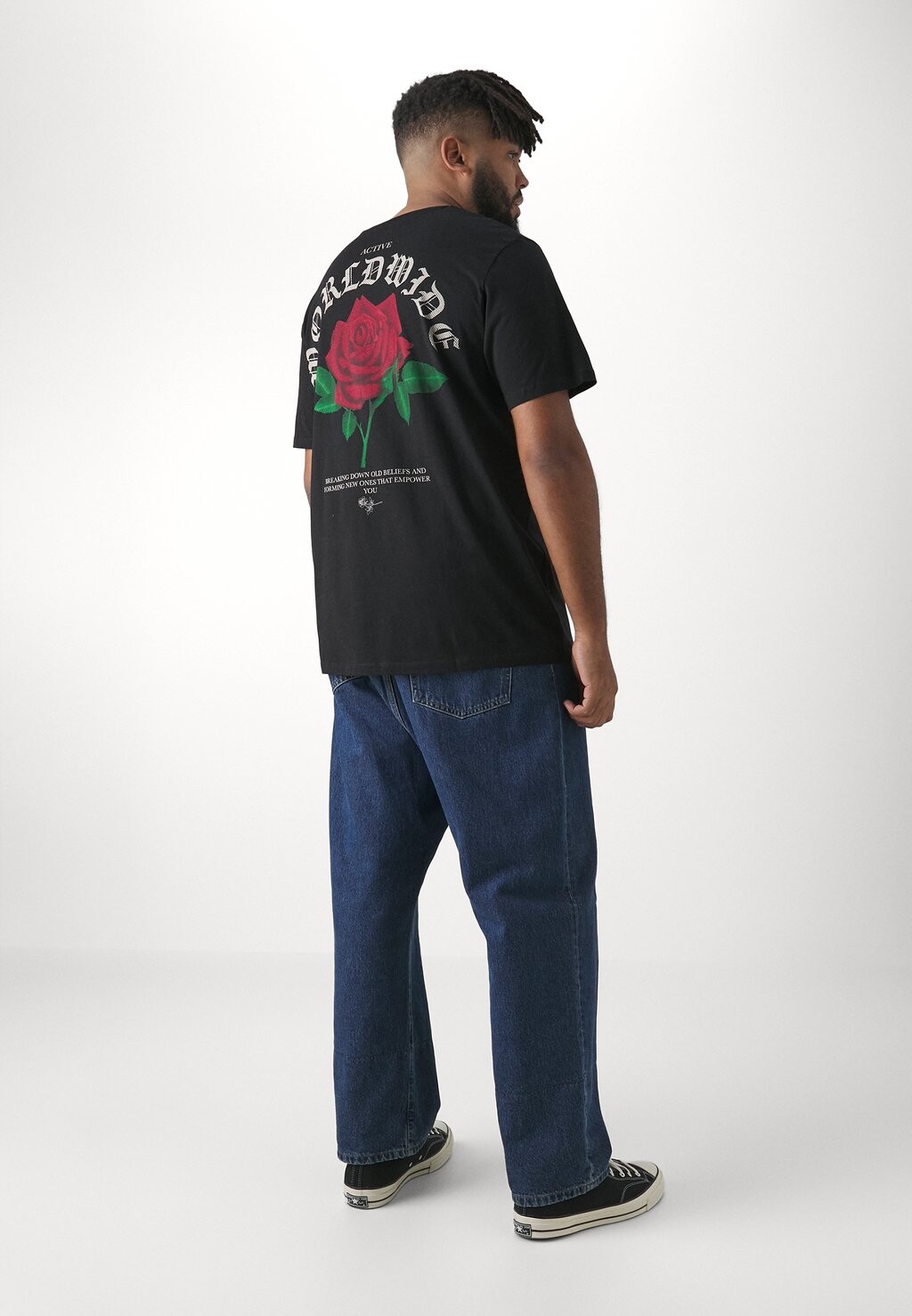 

Футболка с принтом JORJACK TEE CREW NECK Jack & Jones, цвет black