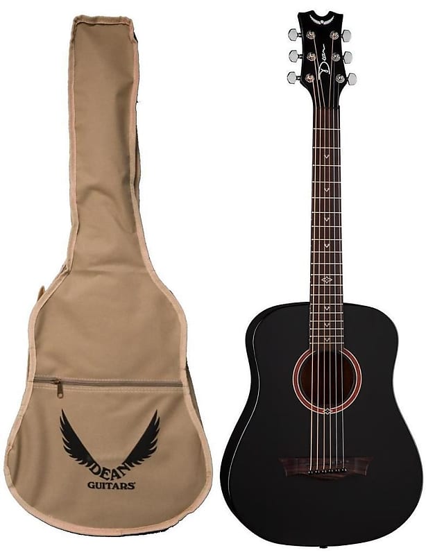 Акустическая гитара Dean Guitars 3/4 Flight Series Travel Acoustic Guitar, Black Satin, FLY BKS