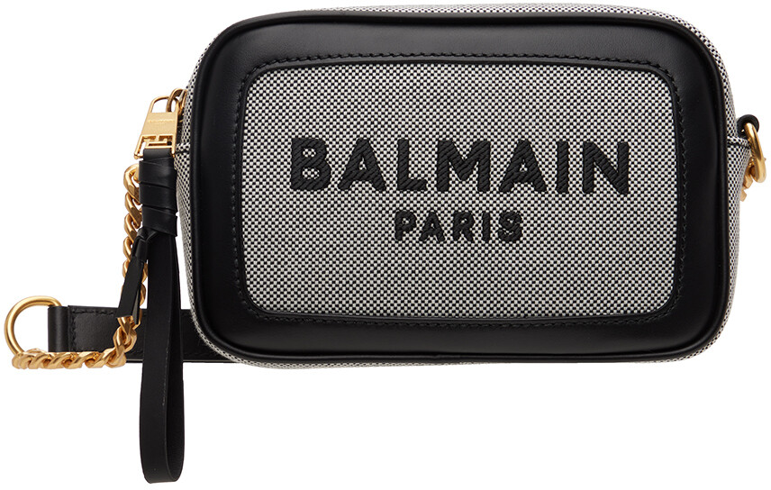 

Черно-белая сумка B-Army Balmain, цвет Noir/Blanc