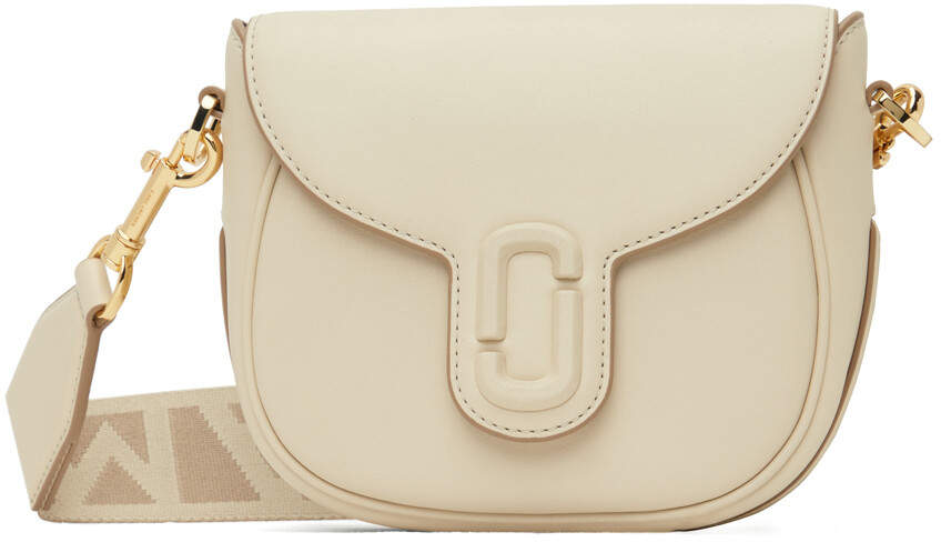 Кремового цвета Сумка J Marc Small Saddle Marc Jacobs цена и фото