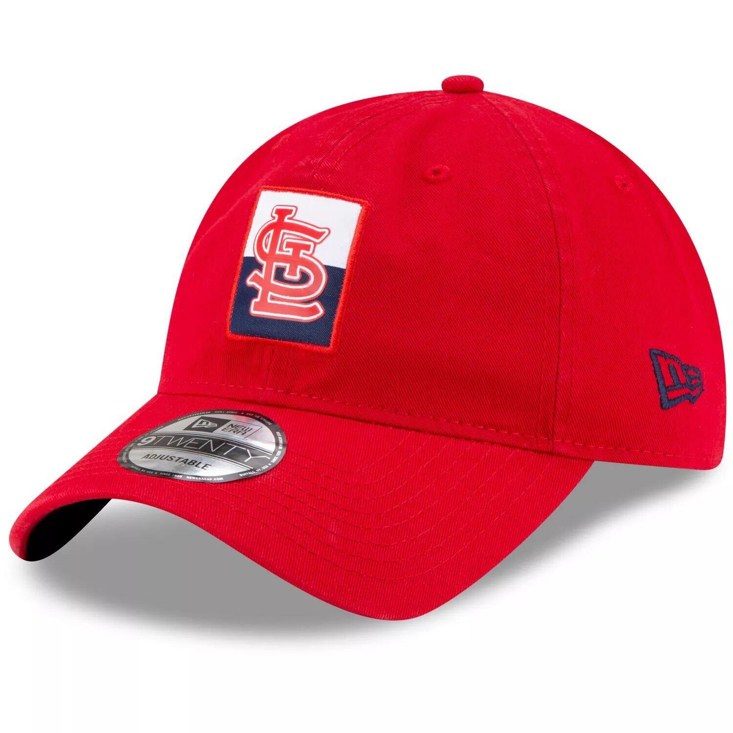 

Мужская регулируемая кепка New Era Red St. Louis Cardinals с разделенным логотипом 9TWENTY