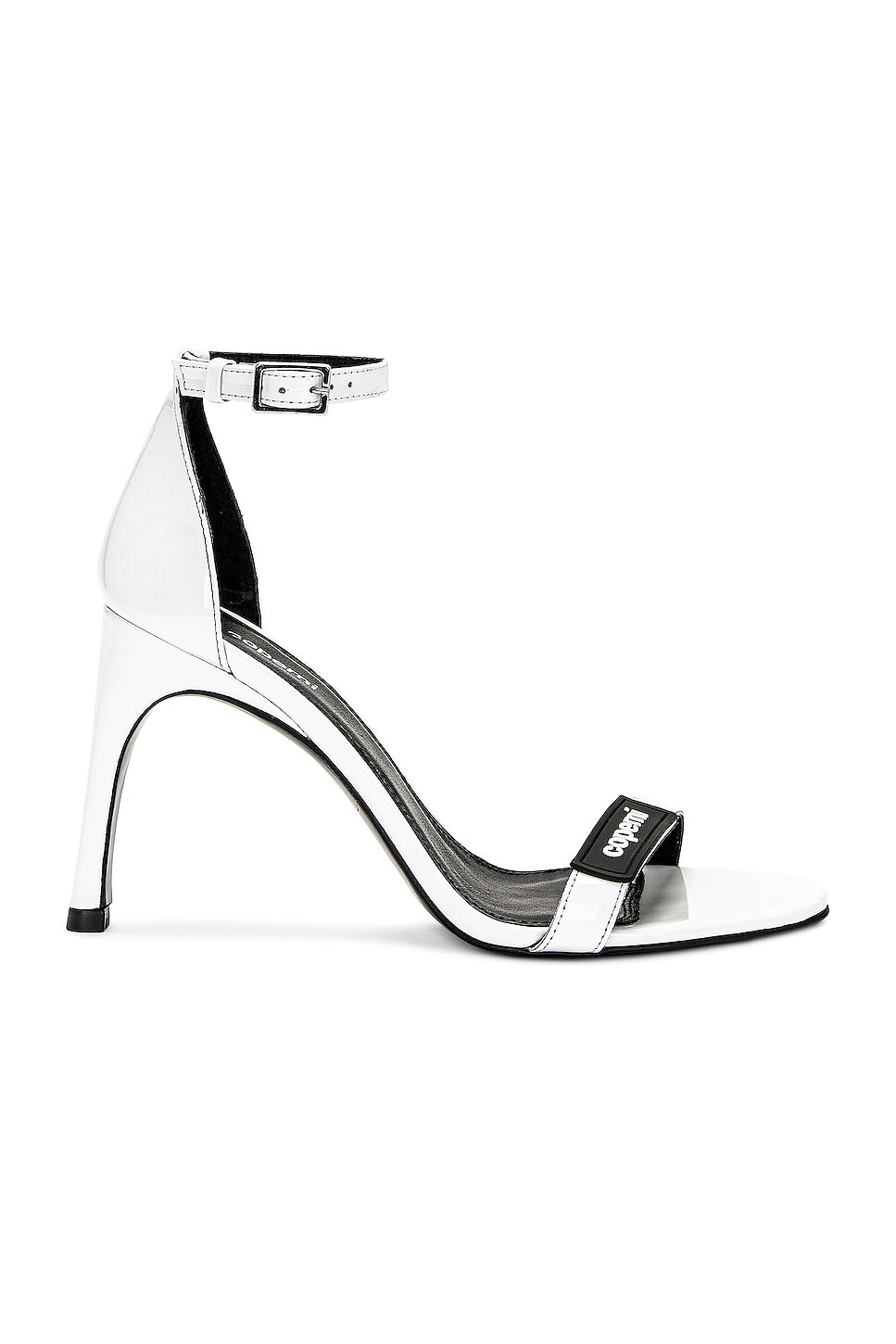 

Сандалии Coperni Patent Skinny Strap Logo, белый