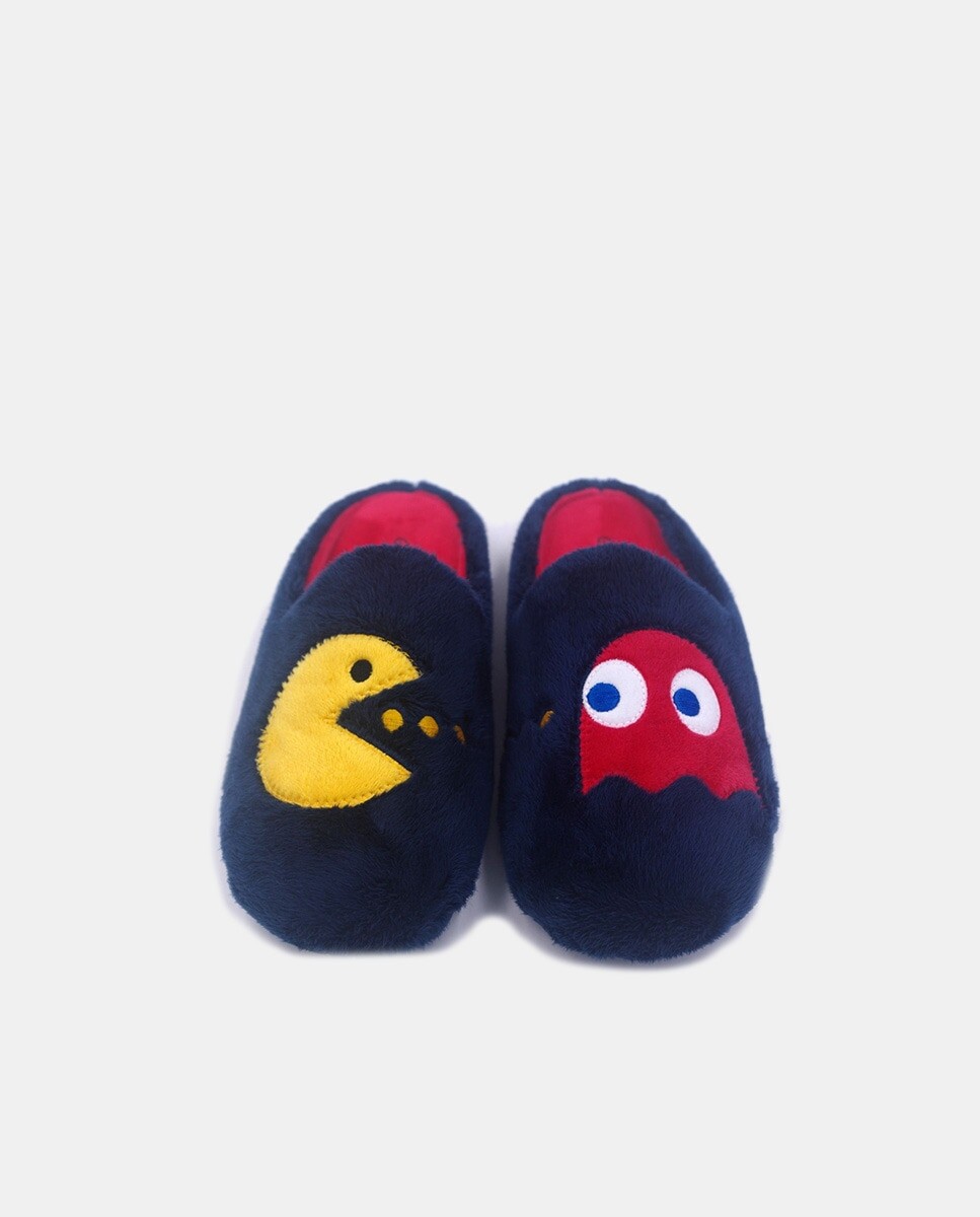 

Домашние тапочки для мальчика из текстиля с рисунком Pac-Man Garzón, темно-синий