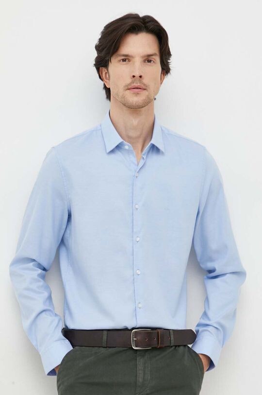 

Хлопковая рубашка Calvin Klein, синий