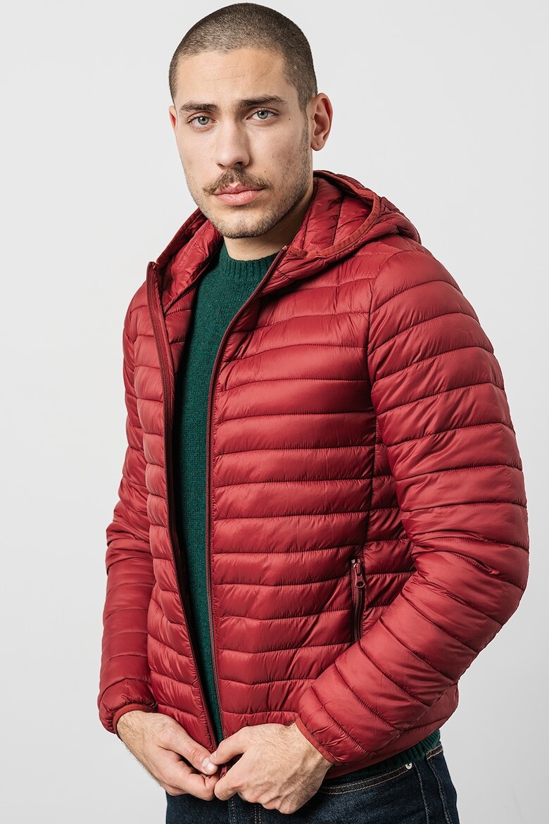 

Расклешенная зимняя куртка с капюшоном United Colors Of Benetton, бургундия
