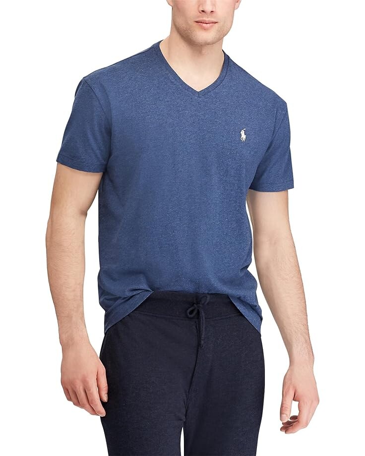 

Футболка Polo Ralph Lauren Classic Fit V-Neck, синий