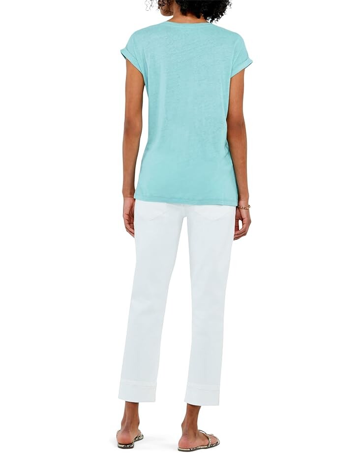 

Футболка NIC+ZOE Short Sleeve V Tee, цвет Aquarius