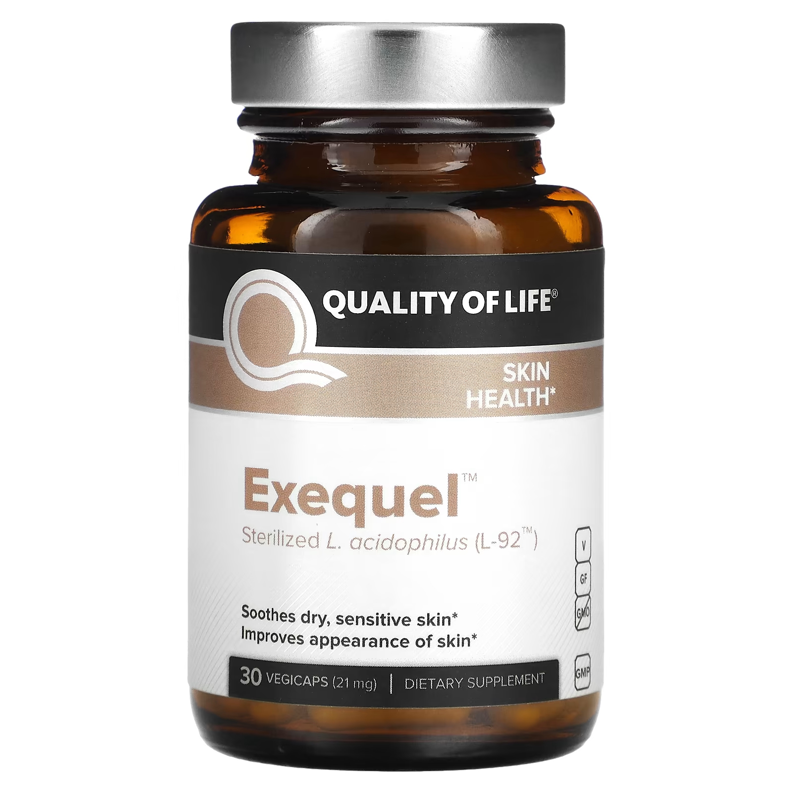 Quality of Life Labs Exequel 21 мг 30 растительных капсул quality of life labs ameal bp здоровья сердечно сосудистой системы 3 4 мг 30 капсул в растительной оболочке
