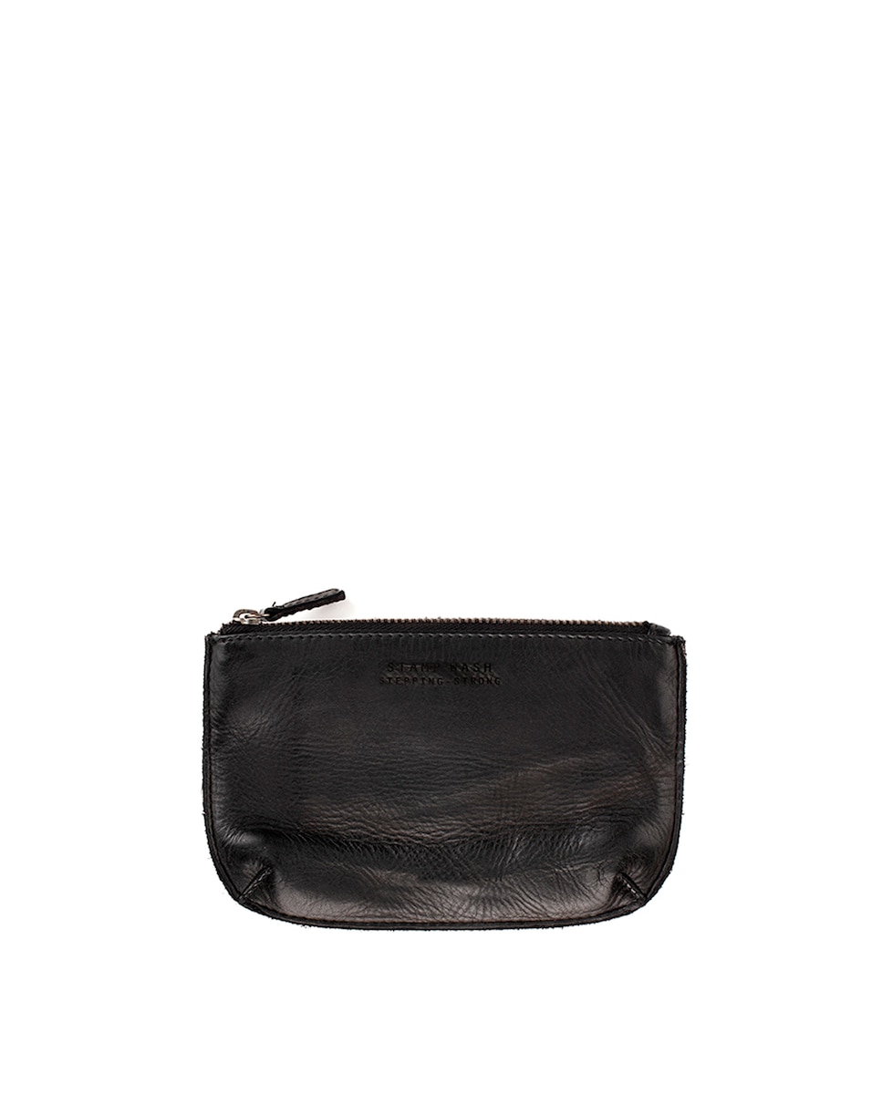 Женская сумочка из мытой кожи черного цвета Stamp, черный