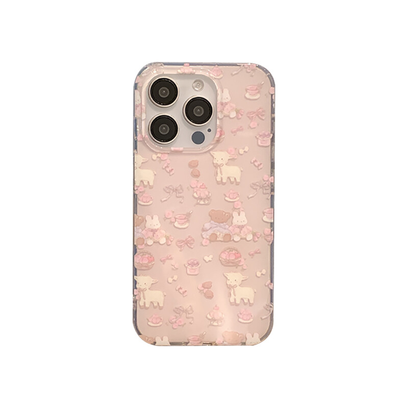

Чехол для телефона Мексика Mesile, Pink shell pink floral lamb bear doll + stand
