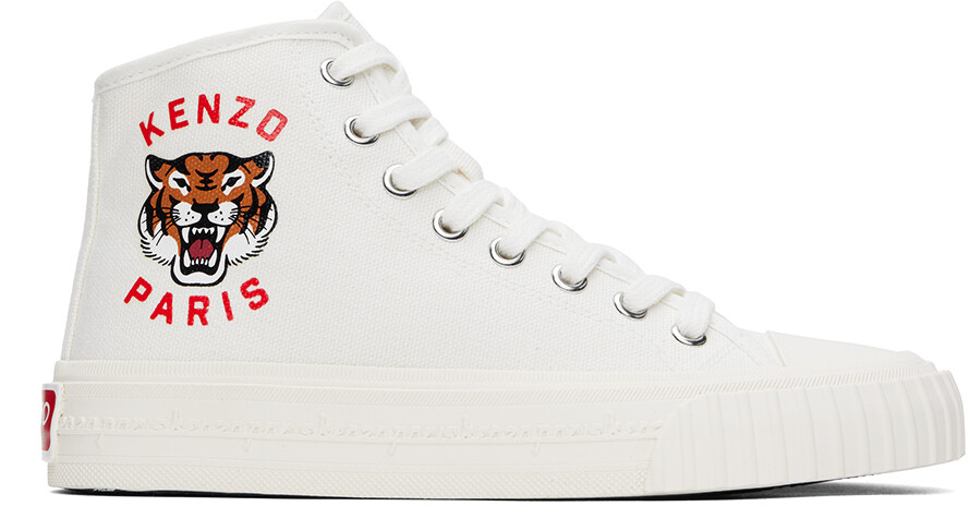 

Белые высокие кеды Paris Foxy Kenzo, цвет White