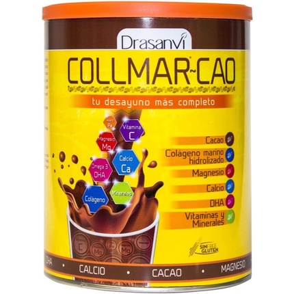 цена Гидролизованный морской коллаген Collmar Cao с какао, Dha, магнием и кальцием 300 г, Drasanvi
