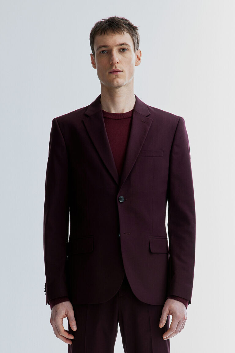 

Узкая куртка H&M, бургундия