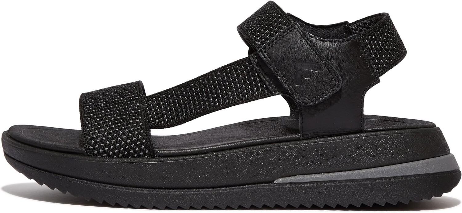 

Сандалии FitFlop Surff Two-Tone Webbing Leather Back-Strap Sandal, черный