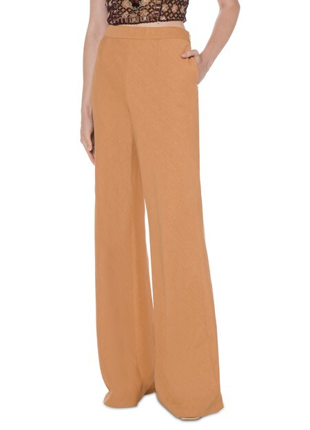

Широкие брюки из смесового льна Alberta Ferretti