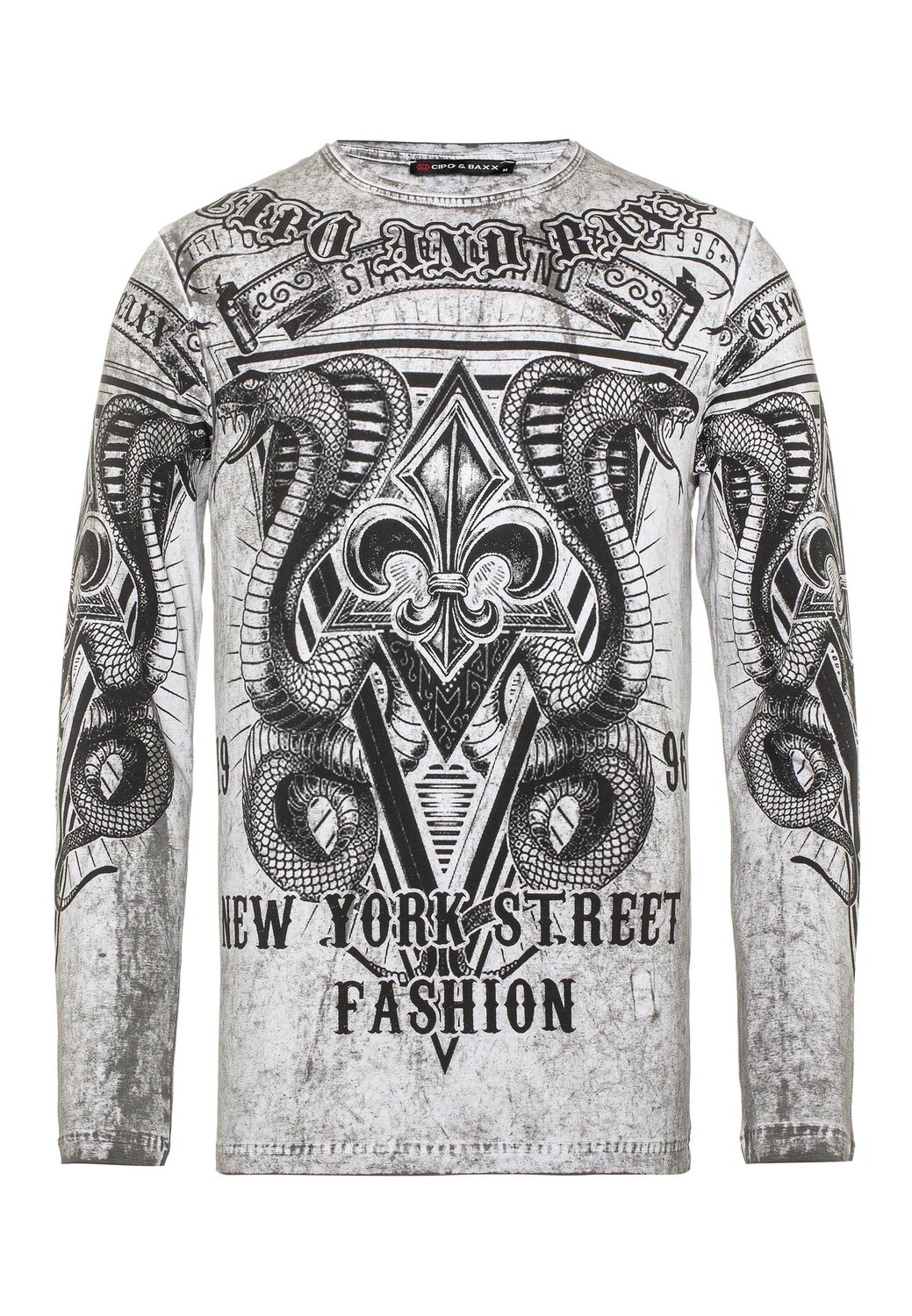 

Лонгслив Cipo & Baxx SWEATSHIRT, серый