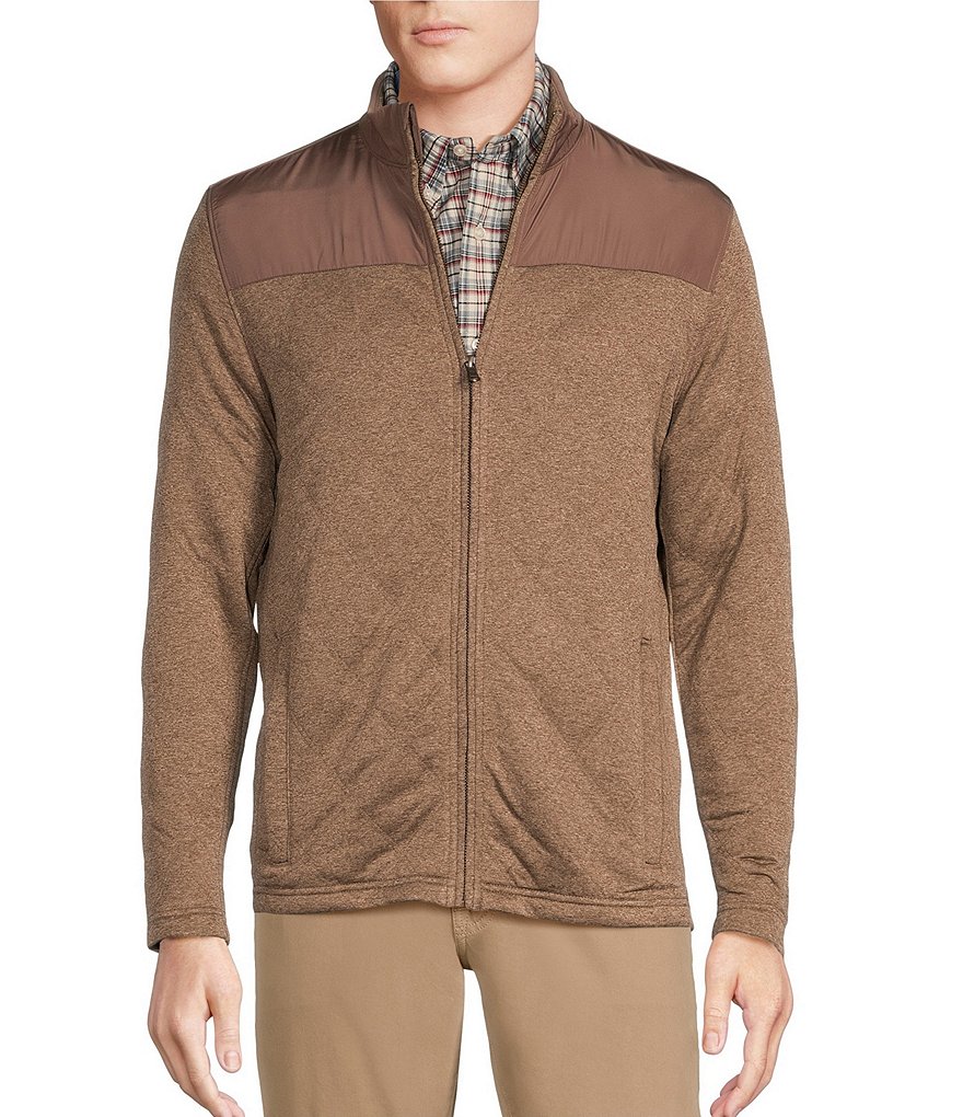 Стеганая куртка с молнией во всю длину Cremieux Blue Label, коричневый