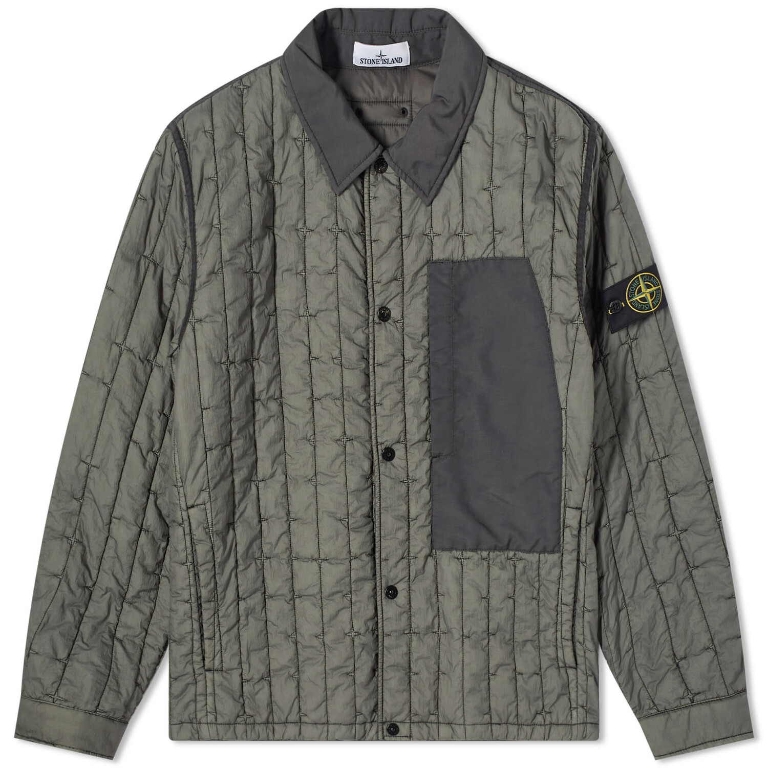

Футболка Stone Island Quilted Nylon Stella Primaloft-Tc, цвет Musk