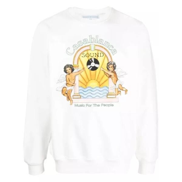 

Футболка studio de musique organic-cotton sweatshirt Casablanca, белый